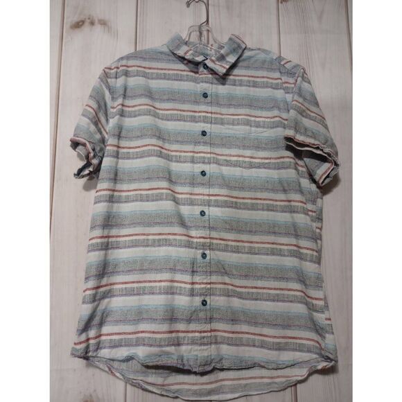 Boston Traders Shirt‎ Men's Large Blue Button Front - Picture 1 of 6